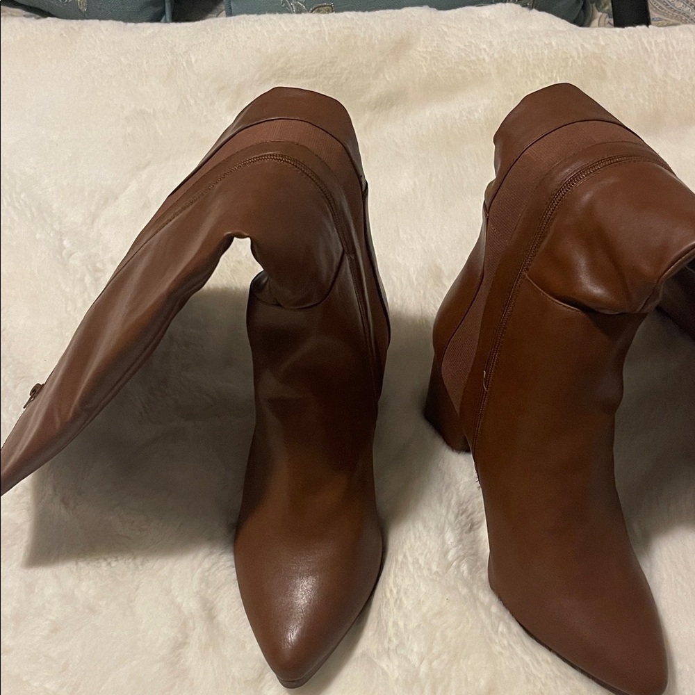 Lane Bryant Brown Heeled Boots